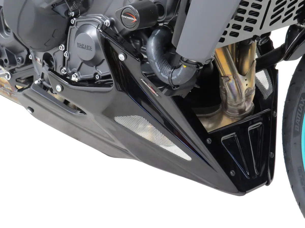 Yamaha Mt-09 ,2024 > Belly Pan Carbon Look & Silver Mesh Powerbronze Rrp £172 1