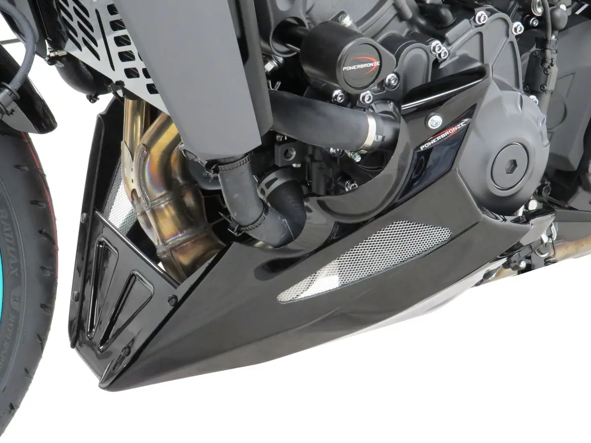 Yamaha Mt-09 ,2024 > Belly Pan Carbon Look & Silver Mesh Powerbronze Rrp £172 2