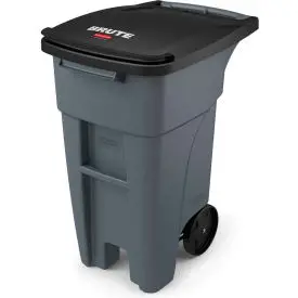 Rubbermaid Brute® Rollout Waste Container 32 Gallon Gray - 1971941 Minimum Of 12 1