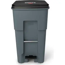 Rubbermaid Brute® Step-On Rollout Waste Container 65 Gallon Gray - 1971968 1