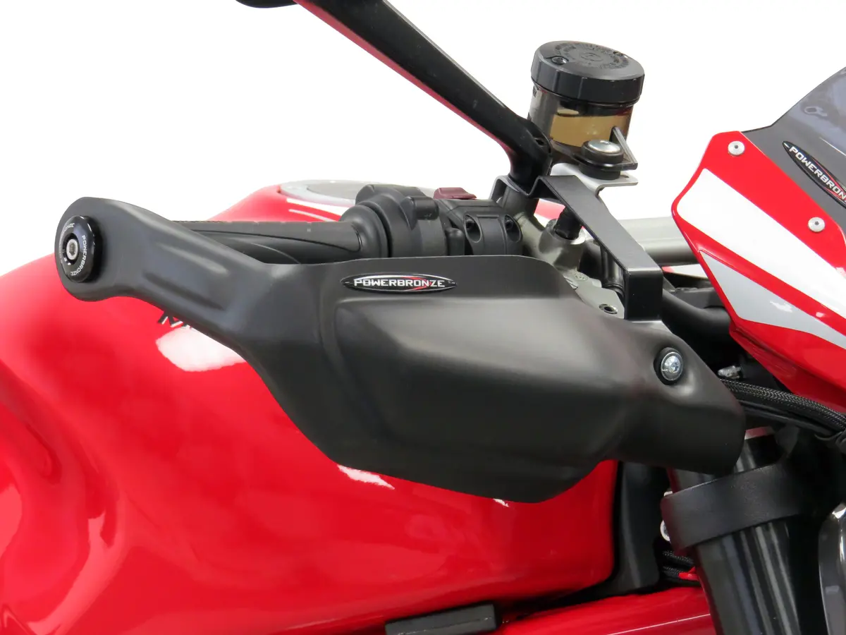 Ducati Monster 1200R  16-2019 Matt Black Handguard/Wind Deflectors Powerbronze 1