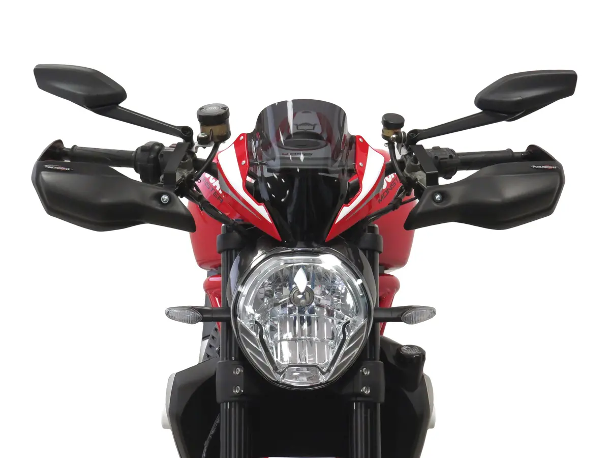 Ducati Monster 1200   14-2016 Airflow Light Tint Double Bubble Screen By Powerbronze 1