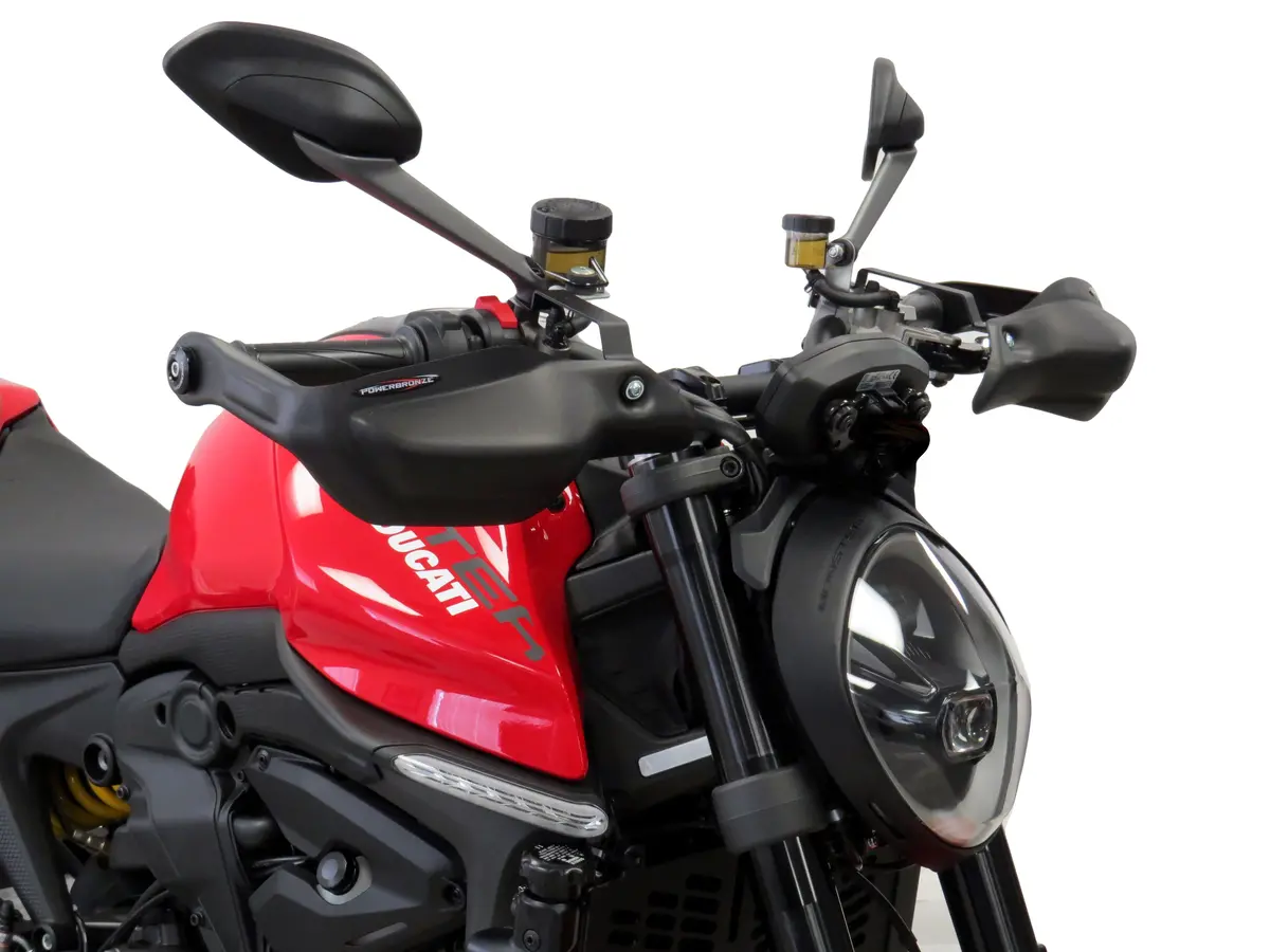 Ducati Monster 950 21-25 Matt Black Handguard/Wind Deflectors Powerbronze 2