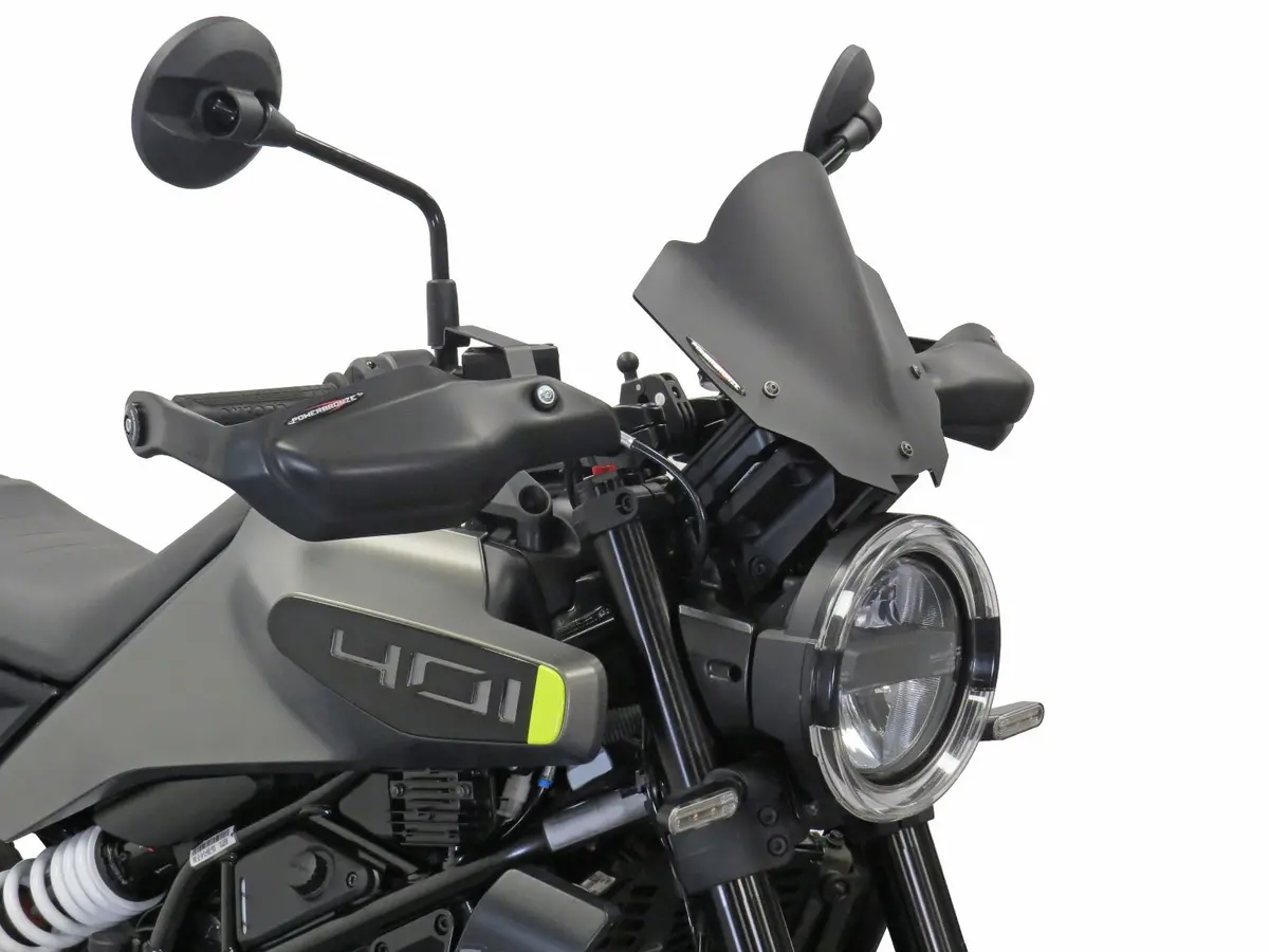 Husqvarna Svartpilen 401 , 24-26  Matt Black Handguard/Wind Deflectors Powerbronze 1