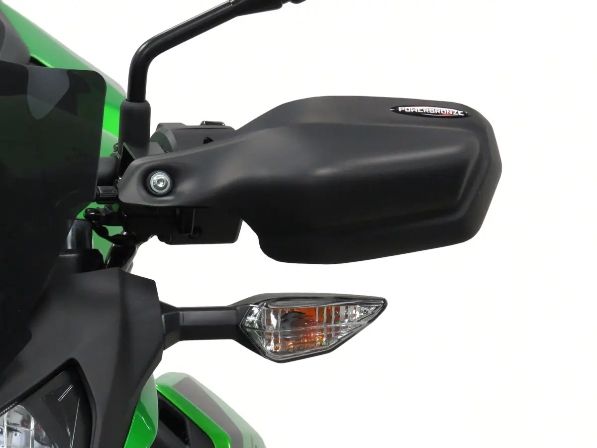 Kawasaki Z125  19-2023 Matt Black Handguard/Wind Deflectors Powerbronze 1