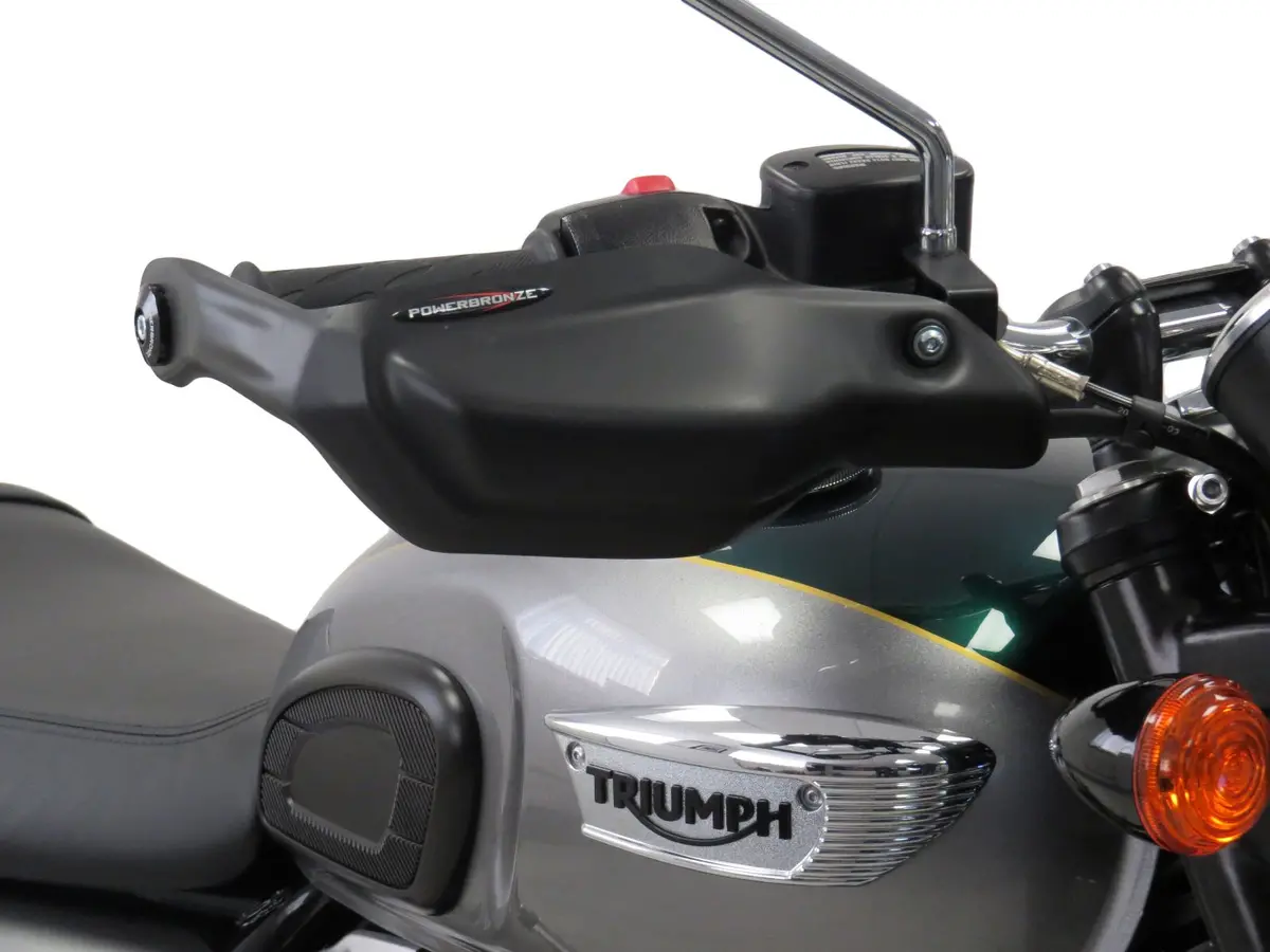 Triumph Bonneville T120   16-2024  Matt Black Handguard/Wind Deflectors Powerbronze 1