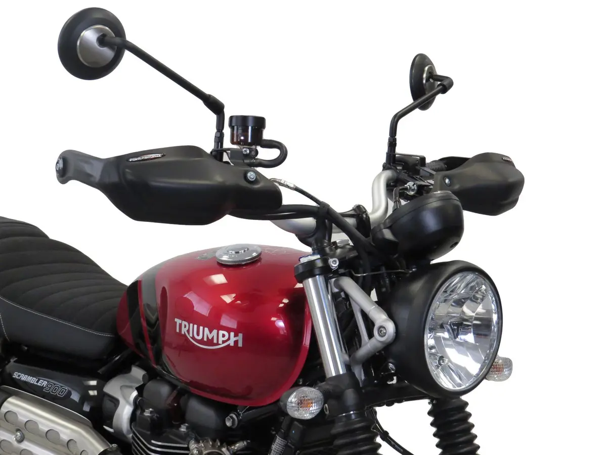 Triumph Scrambler 900  2023 >  Matt Black Handguard/Wind Deflectors Powerbronze 1
