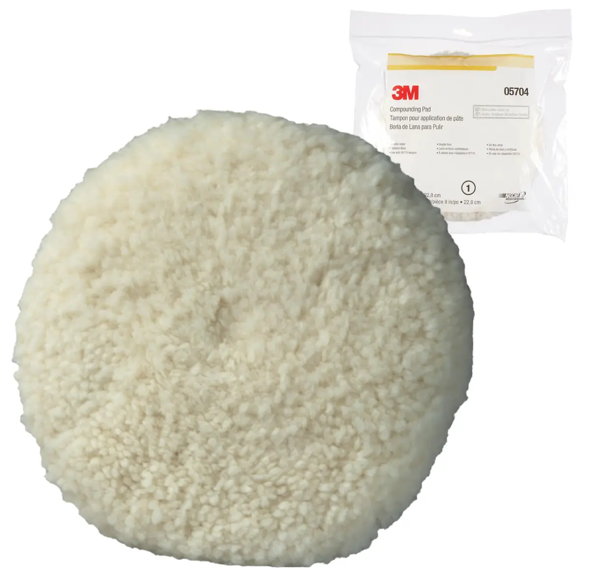 3M Wool Compounding Pad, Double Sided, 203 Mm, 05704 1