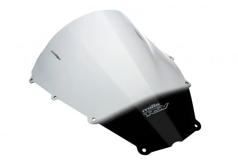 Aprilia Rsv Mille 98-00 Airflow Light Tint Double Bubble Screen With Logo Powerbronze 1