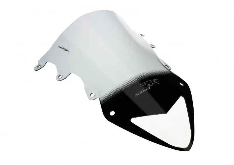 Bmw S1000rr  10-2014  Airflow Light Tint Double Bubble Screen With Logo Powerbronze 1