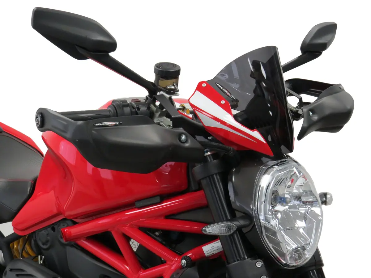 Ducati Monster 1200 R 16-2019 Airflow Light Tint Double Bubble Screen By Powerbronze 2