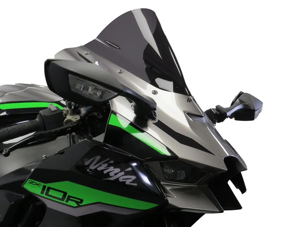 Kawasaki Zx10-R  21-2025  Airflow Blue (Extra High Double Bubble) Screen By Powerbronze. 1