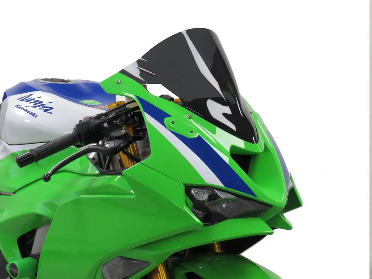 Kawasaki Zx6-R  2024 >  Airflow Dark Tint Double Bubble Screen By Powerbronze. 1