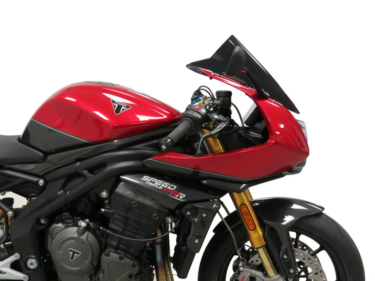 Triumph Speed Triple 1200 Rr  22-2025 Airflow Red Double Bubble Screen Powerbronze. Mbb 1
