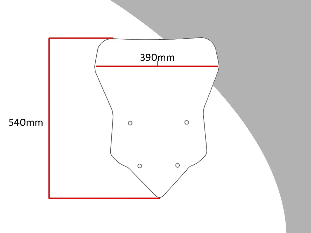 Ducati Multistrada 1200 13-2014 Clear 540Mm Flip/Tall Screen Powerbronze 2