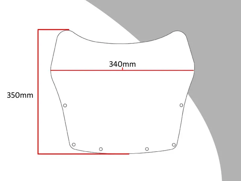 Fits Honda Cbx550 84-1986 Light Tint 350Mm Flip/Tall Screen Powerbronze. 2