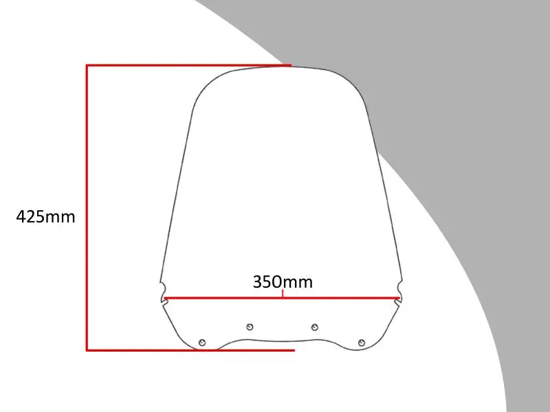 Fits Honda Xrv750 Africa Twin 96-2005 Dark Tint 425Mm Flip/Tall Screen Powerbronze. 2