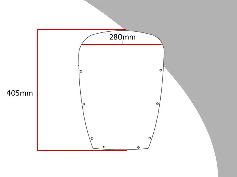 Fits Honda Vf750 84-1986 Light Tint 405Mm Flip/Tall Screen Powerbronze. 2