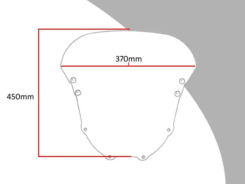 Fits Honda Cbr900rr 94-1997 Dark Tint 450Mm Flip/Tall Screen Powerbronze 2