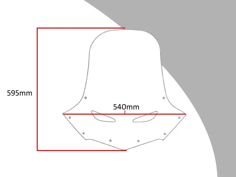 Fits Honda Xl1000 Varadero 99-2002 Clear 595Mm Flip/Tall Screen Powerbronze. 2
