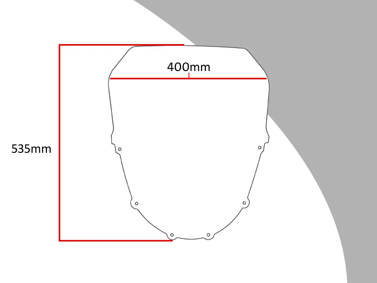 Kawasaki Zzr1100 93-2001 Black 535Mm High Flip/Tall Screen Powerbronze. 2