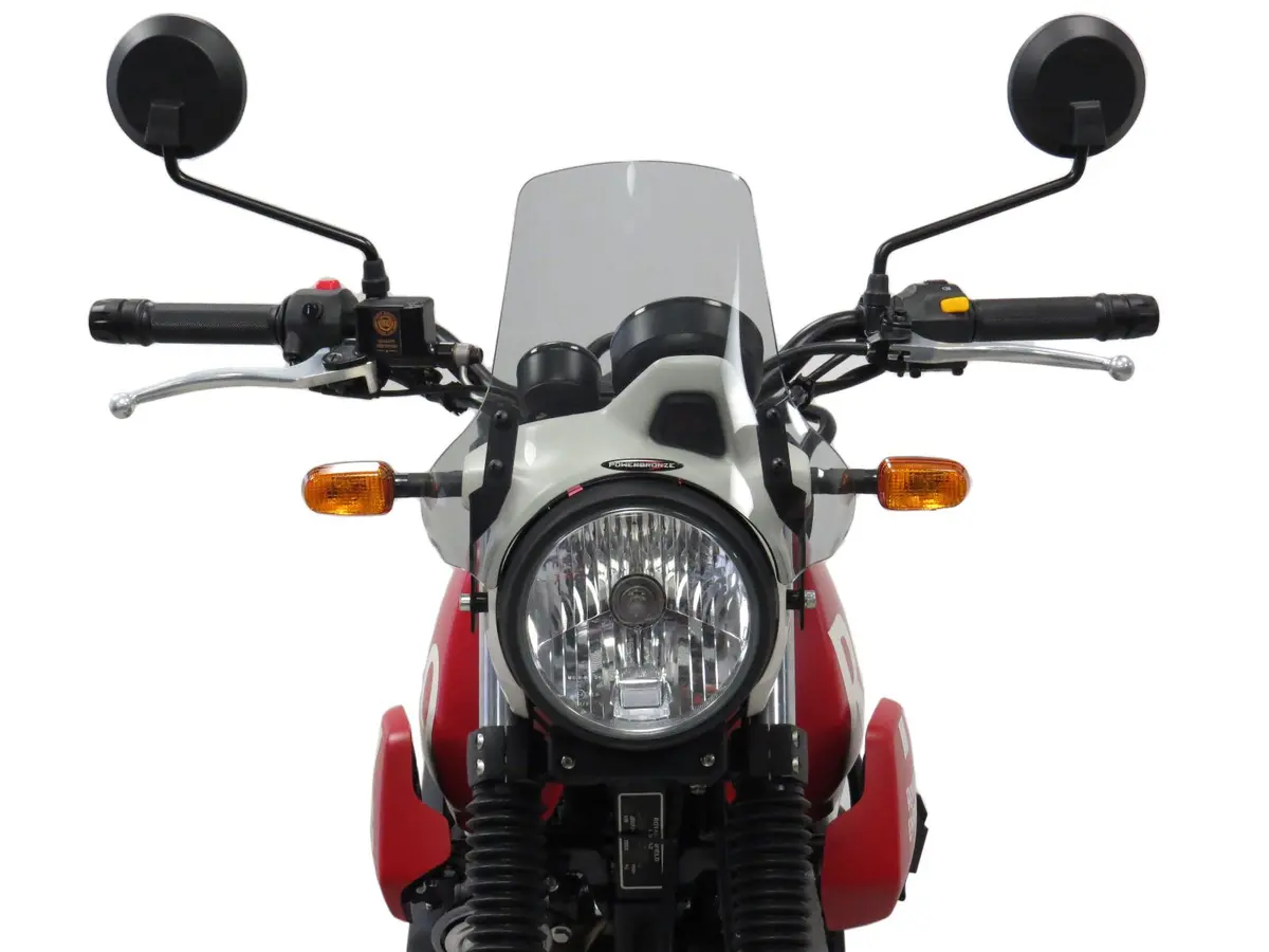 Royal Enfield Scram 411  22-2025  Clear (230Mm High) Light Screen Powerbronze. 1