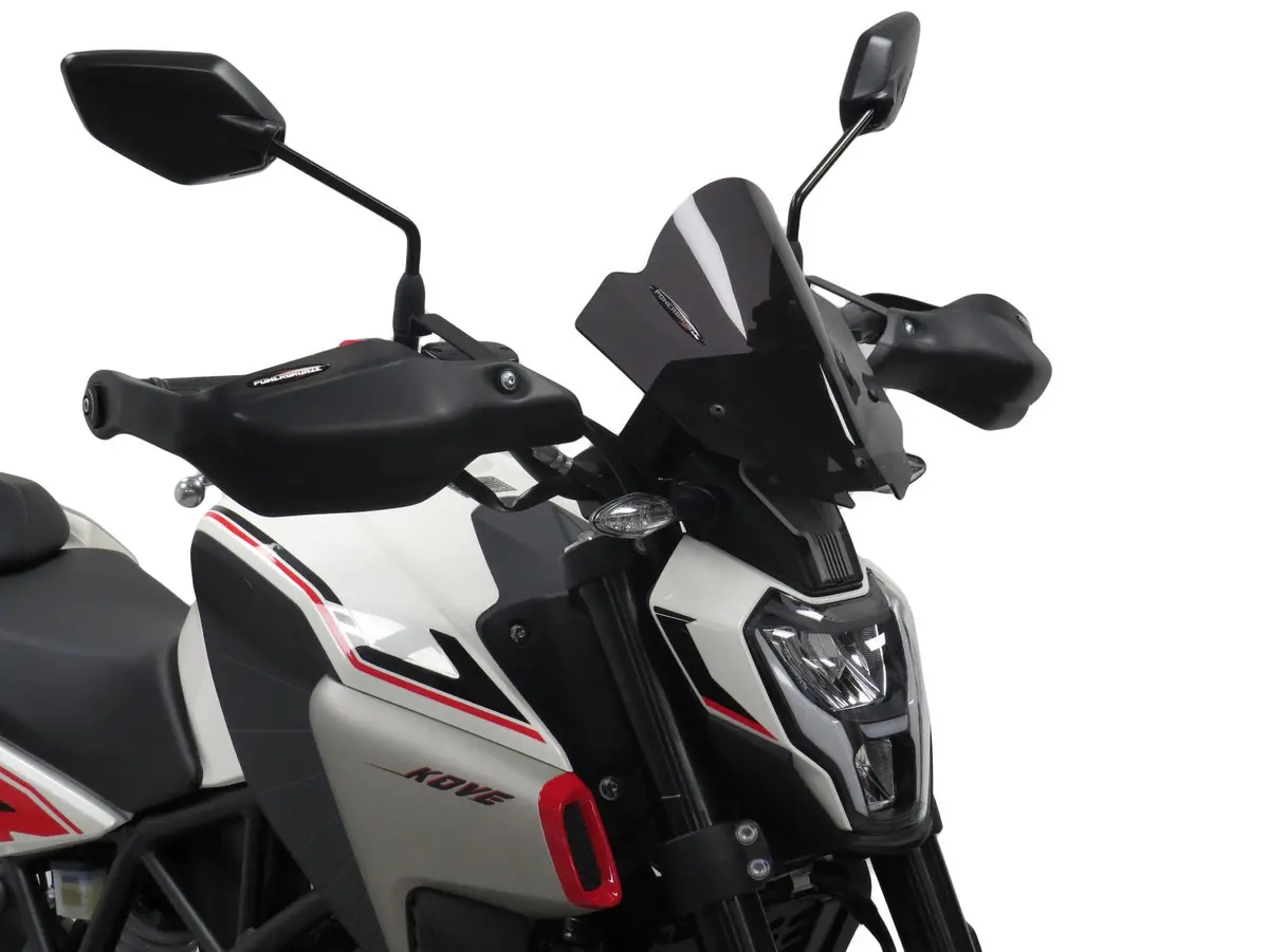 Kove 125R 2024 > Matt Black Handguard/Wind Deflectors Powerbronze 2