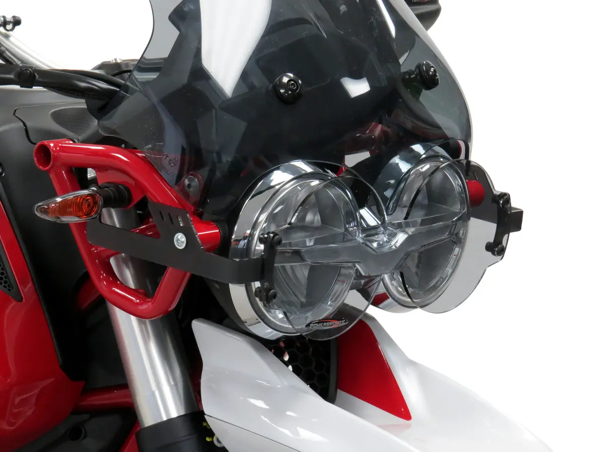 Moto Guzzi V85tt  19-2023 Light Tint  Headlight Protectors By Powerbronze 1