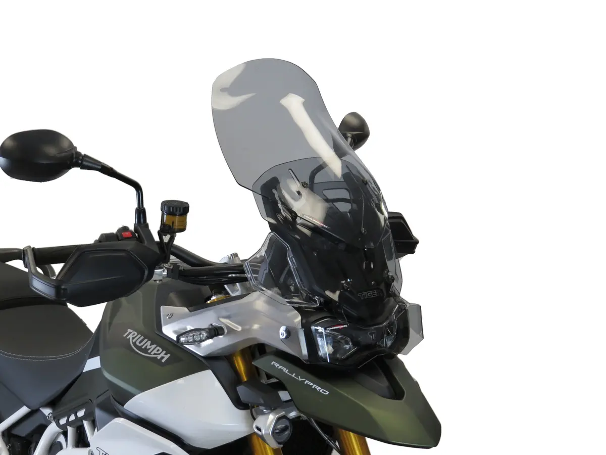 Triumph Tiger 850 2021> Clear Adjustable Screen Powerbronze.Rrp £149 2