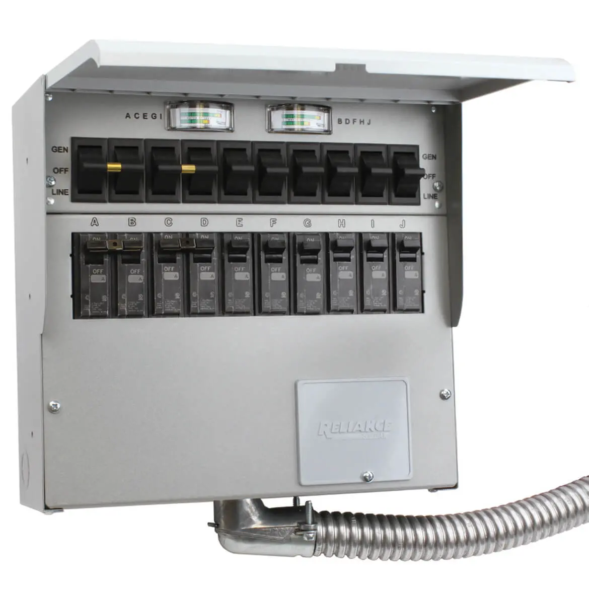 Reliance 510C 120/240-Volt 50-Amp 10-Circuit Pro/Tran 2 Indoor Transfer Switch 1