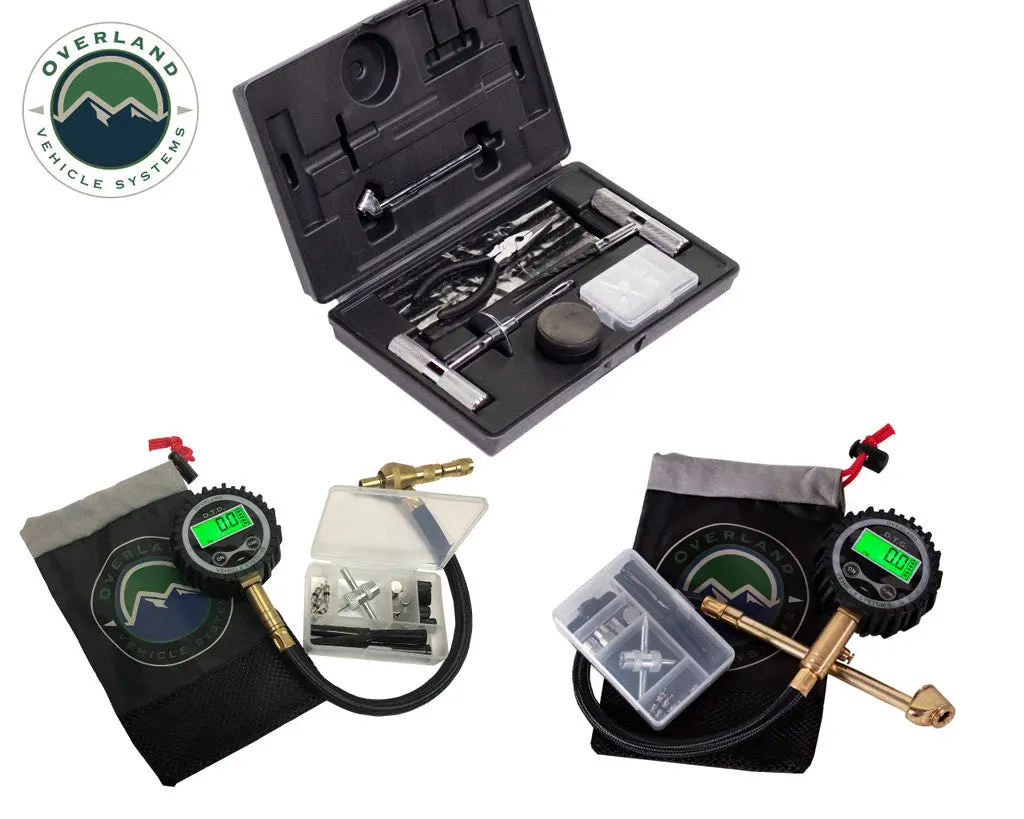 Digital Tire Deflator, Digital Tire Gauge, And 53 Tire Repair Kit - Combo Kit 55-1002 1