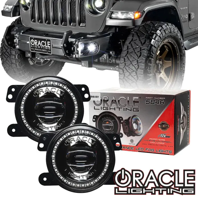 Oracle Lighting Jeep Wrangler Jk/Jl & Gladiator Jt High Performance 20W Led Fog Lights - Dynamic Colorshift® 5846-332 1
