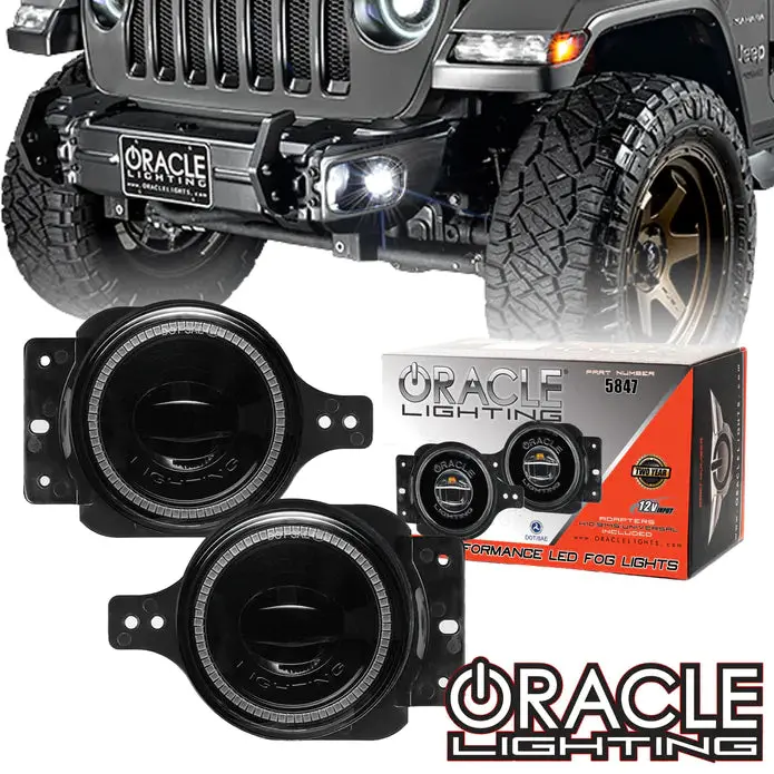 Oracle Lighting Jeep Wrangler Jl & Gladiator Jt Sport High Performance 20W Led Fog Lights 5847-001 1