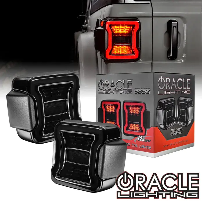 Black Series Led Jeep Wrangler Jl Tail Lights 5852-504 1