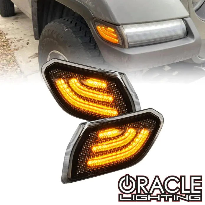 Oracle Lighting Jeep Wrangler Jl/ Gladiator Jt "Smoked Lens" Led Front Sidemarkers 5853-504 1