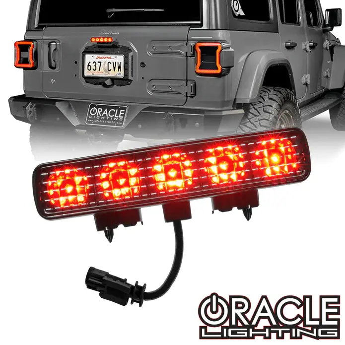 Oracle Lighting Jeep Wrangler Jl "Smoked Lens" Led Third Brake Light 5854-504 1
