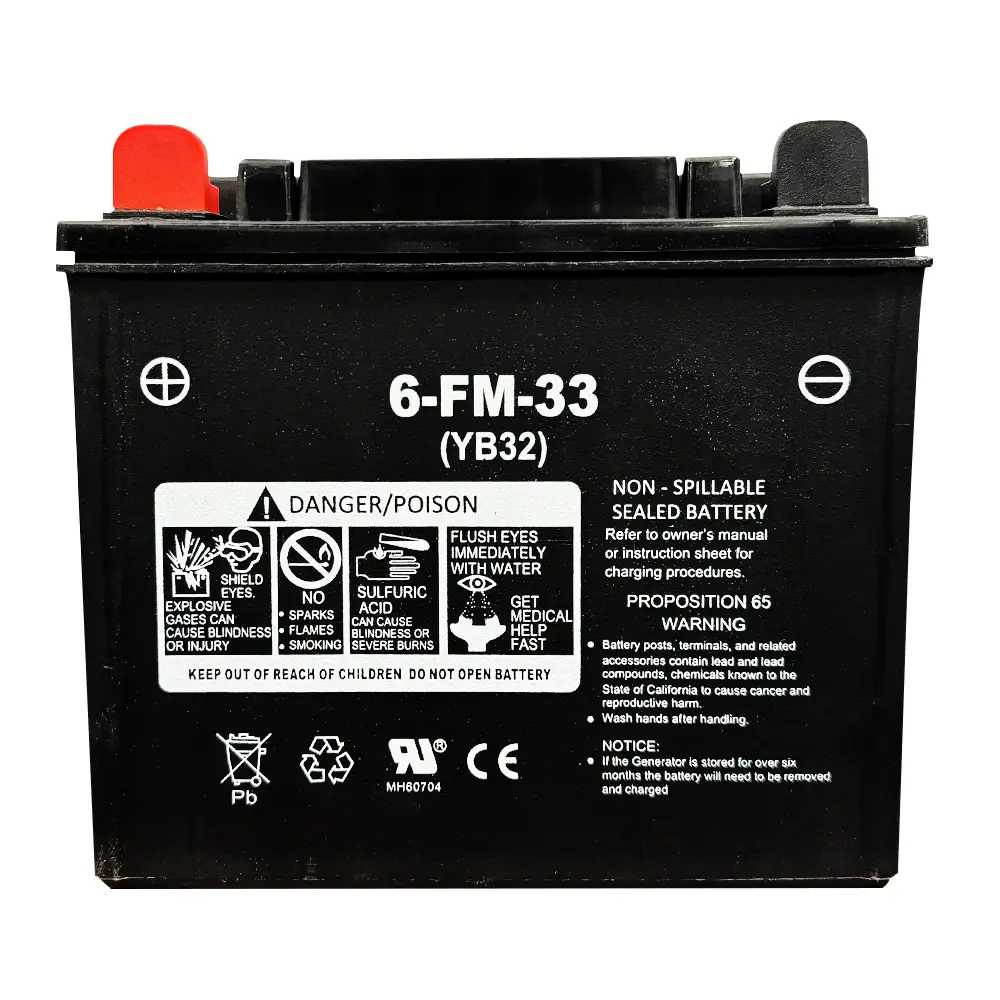 Duromax Power Portable Generator Replacement Battery - 12V 32Ah 1