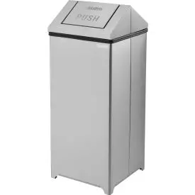 Global Industrial™ Stainless Steel Square Swing Top Trash Can, 24 Gallon 1