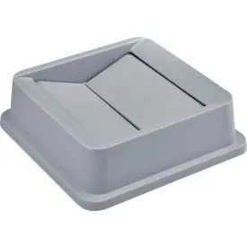 Global Industrial™ Square Plastic Trash Container Swing Lid - 35 & 55 Gallon Gray 1