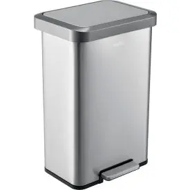 Global Industrial™ Stainless Steel Rectangular Step Trash Can - 12 Gallon 1