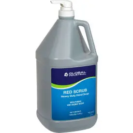 Global Industrial™ Red Scrub Heavy Duty Hand Cleaner, Cherry Scent, Gallon Pump Bottle - 4/Case 1