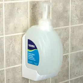Global Industrial™ Wall Mount Bracket For Global 32 Oz. Hand Soap/Sanitizer - White Minimum Of 24 1