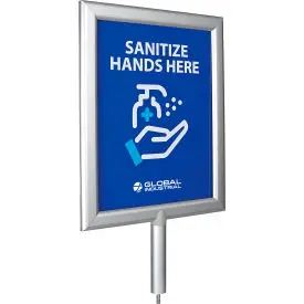 Global Industrial™ Perfex Frame For Sanitizer Dispenser Stand W/Sanitize Hands Here Graphic 1