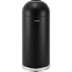 Global Industrial™ Steel Round Open Top Trash Can, 15 Gallon, Black 1