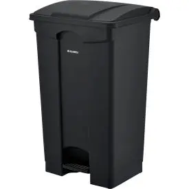 Global Industrial™ Plastic Rectangular Step On Trash Can, 23 Gallon, Black 1