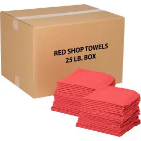 Global Industrial™ 100% Cotton Red Shop Towels, 25 Lb. Box 1