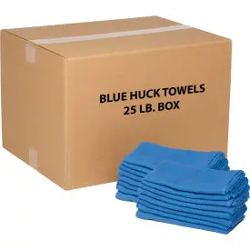 Global Industrial™ 100% Cotton Blue Huck Towels, 25 Lb. Box 1