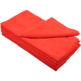 Global Industrial™ 300 Gsm Microfiber Cleaning Cloths, 16" X 16", Red, 12 Cloths/Pack 1