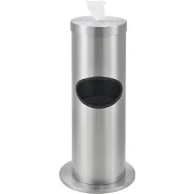 Global Industrial™ Floor Standing Stainless Steel Wet Wipe Station Starter Kit 1