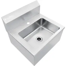 Global Industrial™ Stainless Steel Hands Free Wall Mount Sink, 14"X10"X5" Deep 1